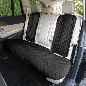 FH Group® - Faux Leather 2nd Row Black Seat Protectors