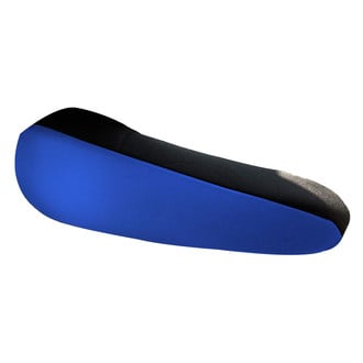 FH Group® - Flat Cloth Fabric Black & Blue Armrest Covers