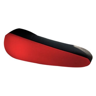 FH Group® - Flat Cloth Fabric Black & Red Armrest Covers