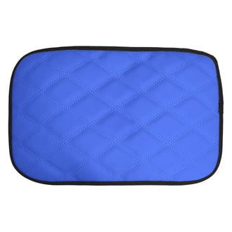FH Group® - Ultra Luxe Faux Leather Blue Center Console Pad with Diamond Pattern