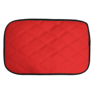 FH Group® - Ultra Luxe Faux Leather Red Center Console Pad with Diamond Pattern