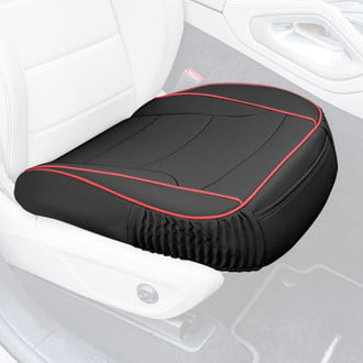 FH Group® - Faux Leather 1st Row Black & Red Trim Seat Cushion Pads