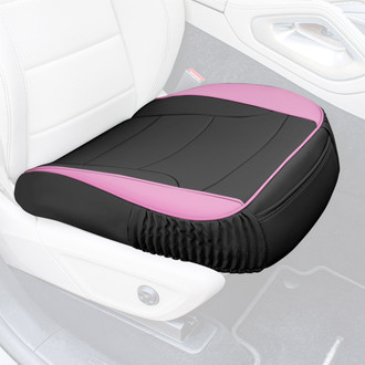 FH Group® - Faux Leather 1st Row Black & Pink Seat Cushion Pads