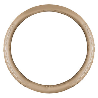 FH Group® - Embossed Microfiber Leather Beige Steering Wheel Cover
