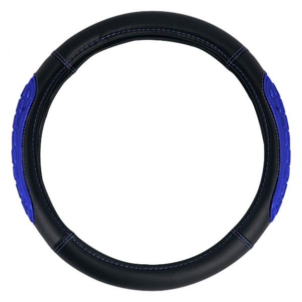 FH Group® - Ultra Grip Silicone and Faux Leather Blue Steering Wheel Cover