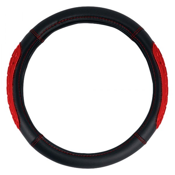 FH Group® - Ultra Grip Silicone and Faux Leather Red Steering Wheel Cover