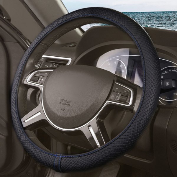 FH Group® - Ultra Comfort Leatherette Flexible Blue Steering Wheel Cover
