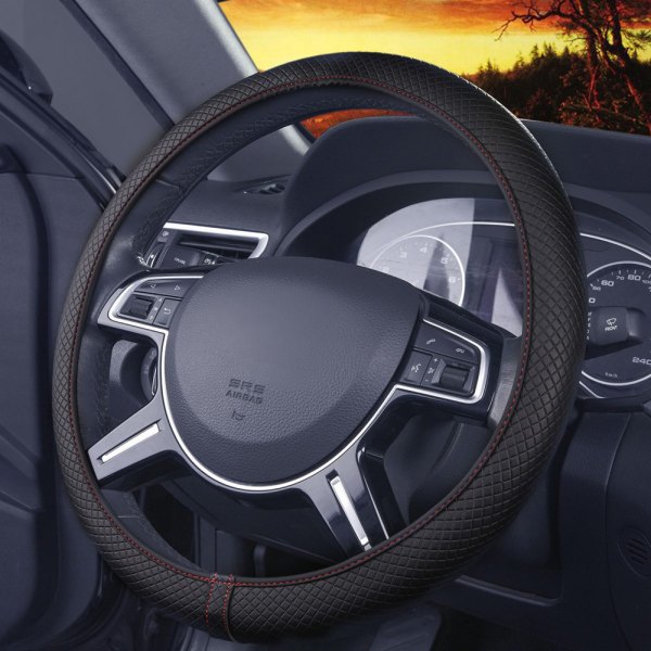 FH Group® - Ultra Comfort Leatherette Flexible Red Steering Wheel Cover