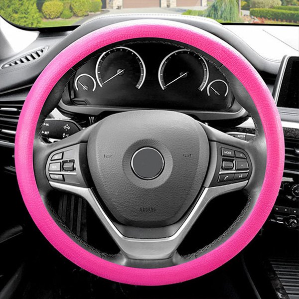 FH Group® - Snake Pattern Silicone Baby Pink Steering Wheel Cover