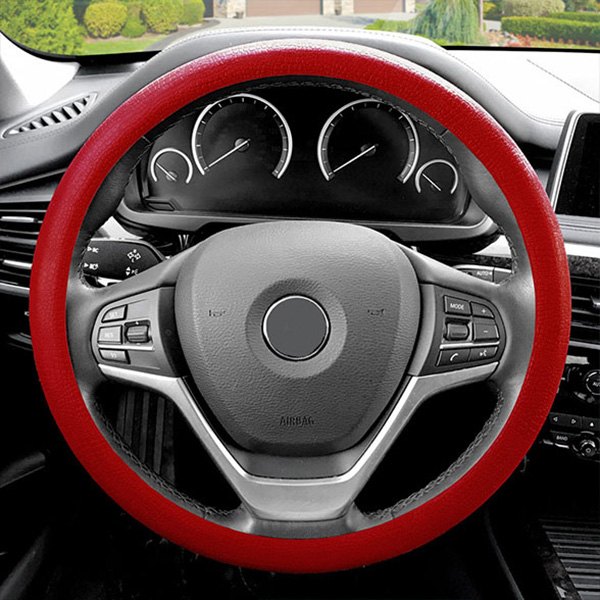 FH Group® - Snake Pattern Silicone Burgundy Steering Wheel Cover