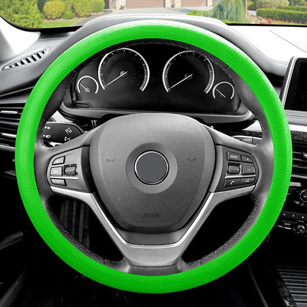 FH Group® - Snake Pattern Silicone Green Steering Wheel Cover