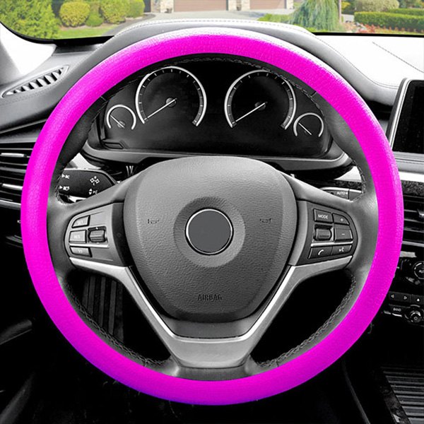 FH Group® - Snake Pattern Silicone Hot Pink Steering Wheel Cover