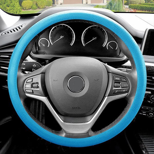 FH Group® - Snake Pattern Silicone Light Blue Steering Wheel Cover