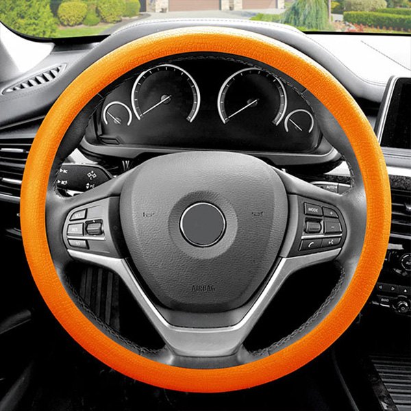 FH Group® - Snake Pattern Silicone Orange Steering Wheel Cover