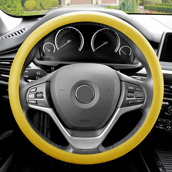FH Group® - Snake Pattern Silicone Yellow Steering Wheel Cover