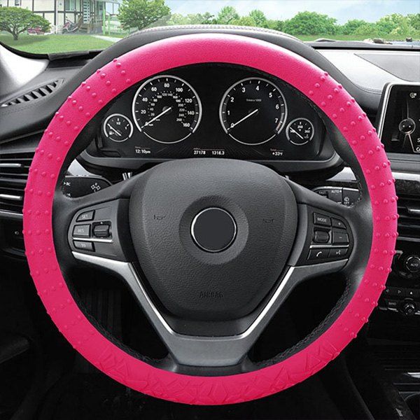 FH Group® - Nibbed Silicone Magenta Steering Wheel Cover with Massaging Grip