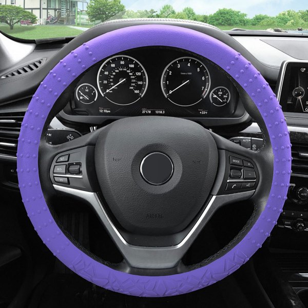 FH Group® - Nibbed Silicone Purple Steering Wheel Cover with Massaging Grip
