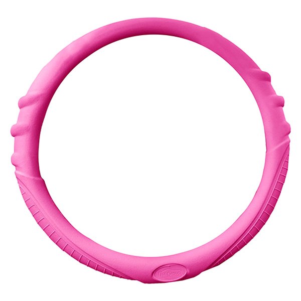 FH Group® - Silicone Baby Pink Steering Wheel Cover with Grip Marks