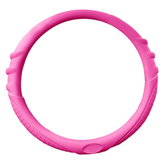 FH Group® - Silicone Baby Pink Steering Wheel Cover with Grip Marks