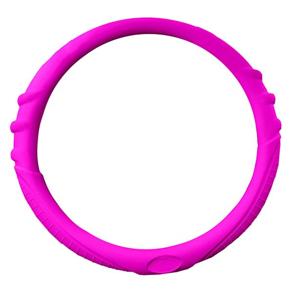 FH Group® - Silicone Hot Pink Steering Wheel Cover with Grip Marks