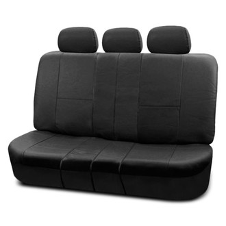 FH Group® - Premium PU Leather 2nd Row Black Seat Covers