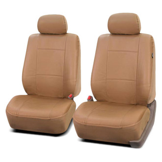FH Group® - Premium PU Leather 1st Row Tan Seat Covers