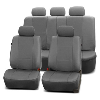 FH Group® - Deluxe Leatherette 1st & 2nd Row Gray Seat Covers