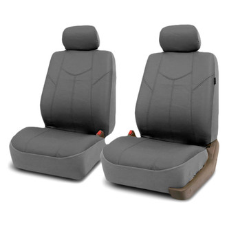 FH Group® - PU Leather Rome 1st Row Gray Seat Covers