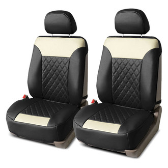 FH Group® - Deluxe Faux Leather Diamond Pattern Seat Cushions