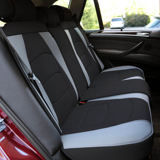 FH Group® - Ultra Comfort Deluxe Leatherette 2nd Row Black & Gray Seat Cushions