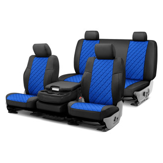 FH Group® - Neoprene 1st & 2nd Row Black & Blue Custom Seat Covers