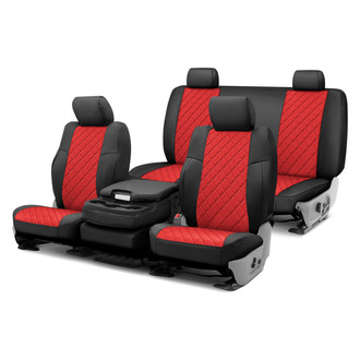 FH Group® - Neoprene 1st & 2nd Row Black & Red Custom Seat Covers