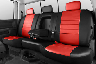 LeatherLite™ Series 2nd Row Black & Red Seat Covers