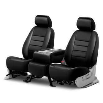 Fia® - LeatherLite™ Series 1st Row Black Seat Covers