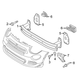 Fiat OE - Front Bumper & Grille - Bumper & Components (Bumper Support), (Easy / Lounge / Pop)