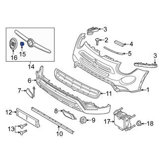 Fiat OE - Bumper Cover Emblem Nut