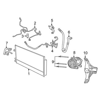 Fiat OE - Air Conditioner & Heater - Condenser, Compressor & Lines (1.4L)