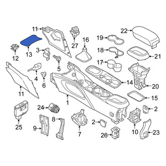 Fiat OE - Front Console Mat