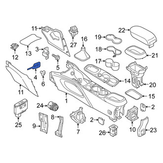 Fiat OE - Rear Console Panel Bracket
