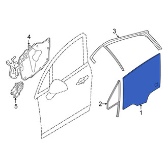 Fiat OE - Rear Right Door Glass