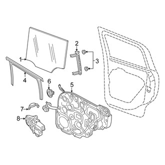 Fiat OE - Rear Door - Glass & Hardware