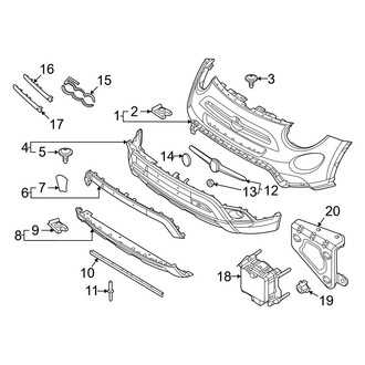 Fiat OE - Front Bumper & Grille - Bumper & Components (Bumper Cover & Trim), (Trekking / Trekking Plus)