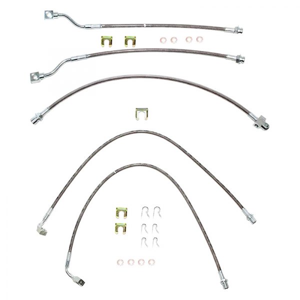 Fine Lines® - Stainless Steel Braided Front and Rear Complete Brake Hose Kit