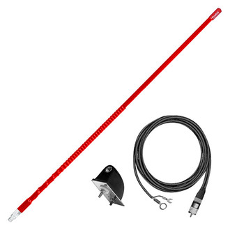 FireStik® - Firefly™ 3' Red No-Ground Plane CB Antenna Kit