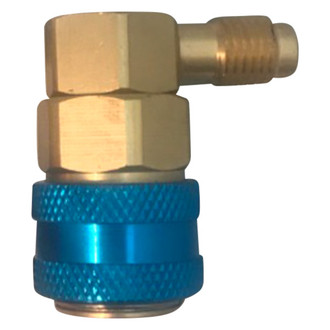 FJC® - 1/4" Blue R-1234yf Low Side 90° Quick Coupler