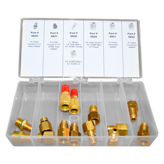 FJC® - 12-Piece R-1234yf Manifold/Hose Adapter Assortment