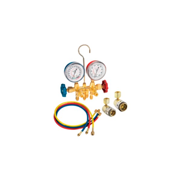 FJC® - Brass R-134a Manifold Gauge Set with 36" Hoses and Quick Couplers
