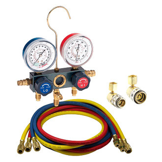FJC® - Aluminum R-134a Manifold Gauge Set with 72" Hoses and Quick Couplers