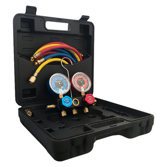 FJC® - Aluminum R-1234yf Manifold Gauge Set with 72" Hoses and Quick Couplers