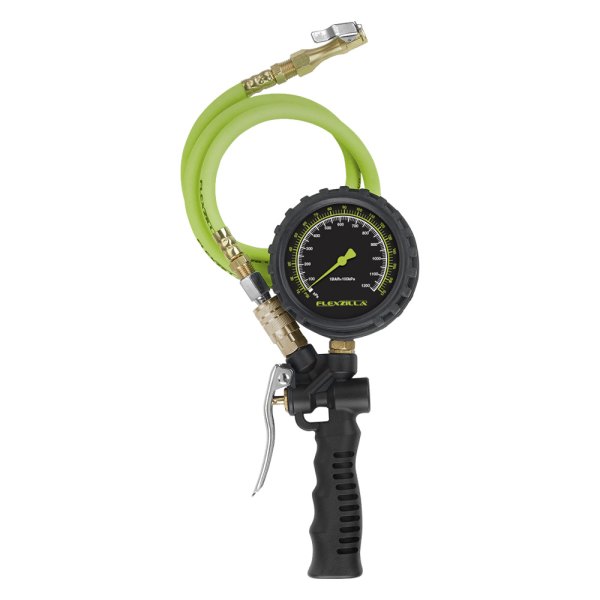 Flexzilla® - 10 to 170 psi Dial Tire Inflator with Air Hose 3' and 15' Extensions